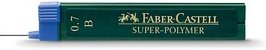 FABER-CASTELL SUPER-POLYMER Feinminen-Bleistiftminen schwarz B 0,7 mm, 12 St.