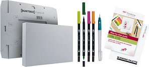 Tombow Florale Buchstaben Malset farbsortiert, 1 Set