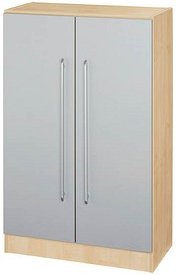 Thumbnail - HAMMERBACHER Aktenschrank Sira, V7550/3/S/RE ahorn, silber 2 Fachböden 80,0 x 42,0 x 127,0 cm