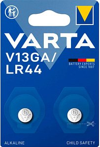 VARTA Knopfzellen V13GA/LR44 Alkali-Mangan 1,5 V, 2 St.