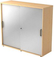 HAMMERBACHER Schiebetürenschrank 1753S, V1753S/3/S/SG ahorn, silber 2 Fachböden 120,0 x 40,0 x 110,0 cm