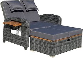 Garden Pleasure Sonnenliege BARI anthrazit Stahl