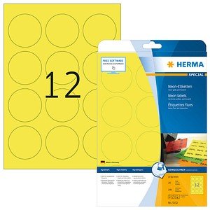 Thumbnail - 240 HERMA Etiketten 5152 gelb 60,0 x 60,0 mm
