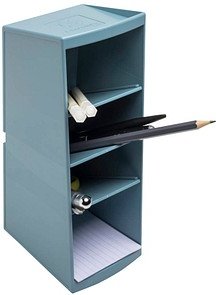 Exacompta Schreibtisch-Organizer Multitower blaugrau Polystyrol 4 Fächer 8,2 x 11,0 x 23,0 cm