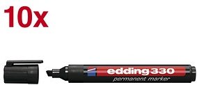 edding 330 Permanentmarker schwarz 1,0 - 5,0 mm, 10 St.