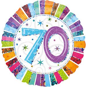 amscan® Folienballon Zahl 70 bunt, 1 St.
