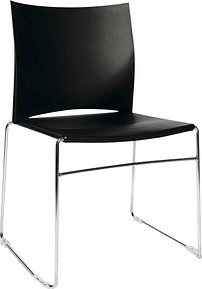 4 Topstar Besucherstühle W-Chair CH490-0 schwarz Kunststoff