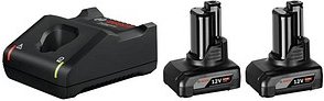 Thumbnail - BOSCH Professional Werkzeugakku mit Ladegerät Starter Set 12V Li-Ion 2 x 6,0 Ah