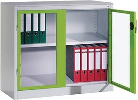 CP Metallschrank 8821-055 S10202 Acrylglas, clowngrün, lichtgrau 1 Fachboden 93,0 x 50,0 x 100,0 cm, aufgebaut, 1 St.
