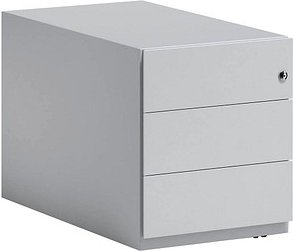 BISLEY Note Rollcontainer lichtgrau 3 Auszüge 42,0 x 77,5 x 49,5 cm