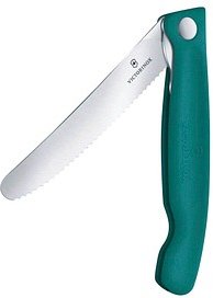VICTORINOX Frühstücksmesser Swiss Classic silber, grün glatt, Klinge: 11,0 cm, 1 St.
