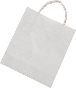 folia Papier-Tragetaschen M weiß 18,0 x 21,0 cm, 20 St.