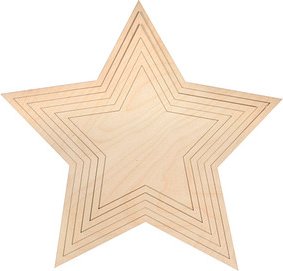 Rayher Bastelholz natur Holzsterne Ø 42,5 cm, 6 St.