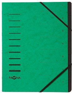 PAGNA Ordnungsmappe 7 Fächer grün