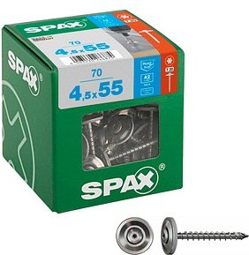 Thumbnail - SPAX® Spenglerschrauben T20 Linsensenkkopf A2 4577000450556 4,5 mm x 55 mm, 70 St.