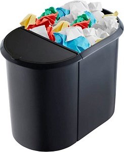 helit the double Mülltrenner 20,0 + 9,0 l schwarz