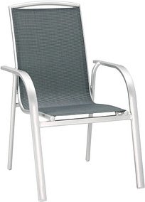 Thumbnail - BEST Gartenstuhl mit Armlehnen Palermo grau, 1 St.