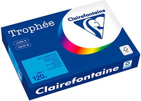 Clairefontaine Kopierpapier Trophée karibischblau DIN A4 120 g/qm 250 Blatt