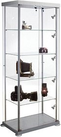 Kerkmann expoline Glasvitrine silber 4 Fachböden