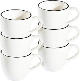 12 ID Fine Espressotasse Modest Black Alzar weiß 0,08 l