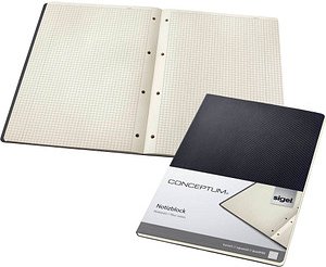 Thumbnail - SIGEL Briefblock Conceptum® gelocht DIN A4 kariert, 1 Block