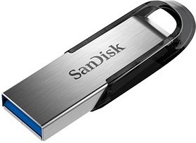 SanDisk USB-Stick Ultra Flair silber, schwarz 32 GB