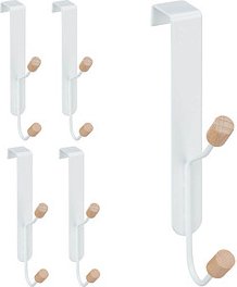 Thumbnail - relaxdays Türhaken mit 5 Haken weiß, 5 St.