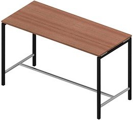 Quadrifoglio Konferenztisch Creo nussbaum rechteckig, 4-Fuß-Gestell grau, 180,0 x 80,0 x 107,0 cm