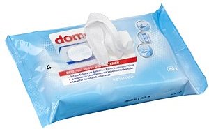 domol Desinfektionstücher 1-lagig weiß, 40 Tücher