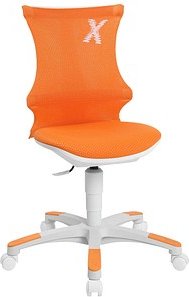 Thumbnail - Topstar Kinderdrehstuhl Sitness X Chair 10, FX130CR44 Stoff orange, Gestell weiß