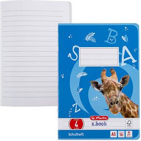 Thumbnail - herlitz Schulheft x.book Lineatur 4 liniert DIN A5 ohne Rand, 16 Blatt, 1 St.