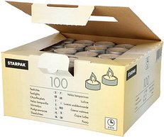 STARPAK Teelichter weiß, 100 St.