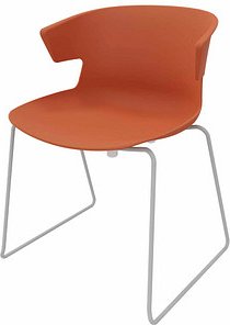 Quadrifoglio Besucherstuhl COVE OCOVEV02/7PTN orange Kunststoff