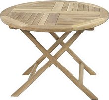 Garden Pleasure Gartentisch SOLO braun rund 90,0 x 90,0 x 75,0 cm