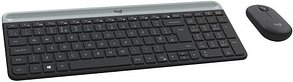 Logitech MK470 Slim Combo Tastatur-Maus-Set kabellos schwarz
