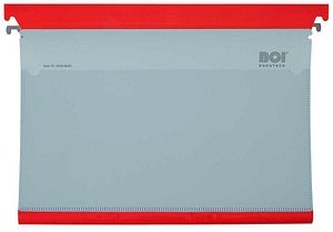 BOI Patienten-Dokumentations-Hängemappe Kunststoff rot DIN A4 1x Schlauchmechanik, 1 St.