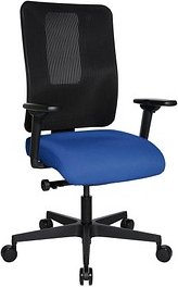 Topstar Bürostuhl Sitness Open X (N) Deluxe mit Schiebesitz, OX30WTW2 T260 Stoff blau, Gestell schwarz