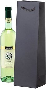 VP Geschenktüten für Flaschen anthrazit 11,0 x 36,0 cm, 25 St.