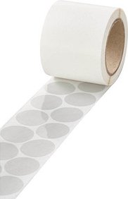 1.000 VELOFLEX Folien-Verschlussetiketten transparent 30,0 x 30,0 mm