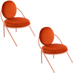 Thumbnail - meet powered by PAPERFLOW Sessel SATURNE rost rosa Stoff, 2 St.