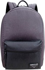 BESTLIFE Laptop-Rucksack AUDREY Kunststoff grau bis 35,8 cm (14,1 Zoll)