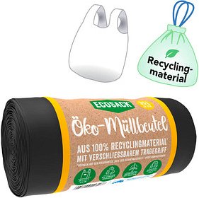 ECOSACK® Öko-Müllbeutel 35,0 l schwarz 20 µm, 20 St.