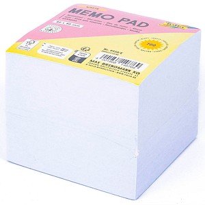 folia WHITE Notizzettel lose weiß 9,0 x 9,0 cm, 700 Blatt, 1 St.
