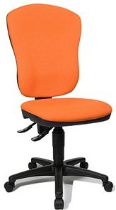 Thumbnail - Topstar Bürostuhl Point 80, 8180 G04 Stoff orange, Gestell schwarz