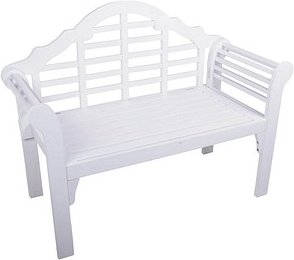 Garden Pleasure Gartenbank PATTAYA 985181 weiß Holz 124,0 cm