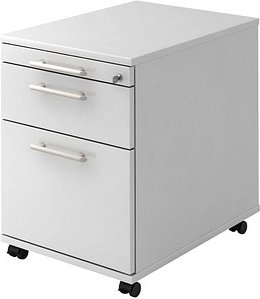 HAMMERBACHER Gradeo Rollcontainer weiß 3 Auszüge 42,8 x 58,0 x 59,0 cm