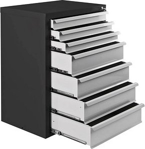 ADB MAMMUT Schubladenschrank lichtgrau, anthrazit 7 Schubladen 70,0 x 43,5 x 90,0 cm