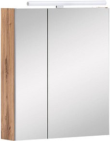 Thumbnail - MÖBELPARTNER Spiegelschrank Duo 146542 eiche landhaus, weiß 60,0 x 16,0 x 75,0 cm