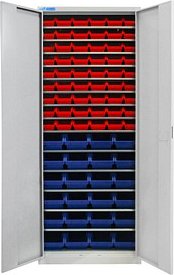 ADB Metallschrank 40826 lichtgrau 14 Fachböden 71,0 x 30,0 x 195,0 cm, teilzerlegt, 1 St.