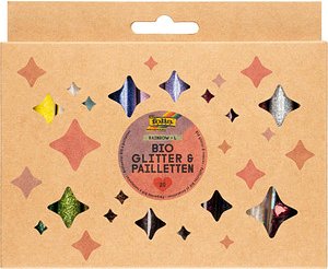 folia Bio Glitter & Pailletten-Set Rainbow L Glitzer farbsortiert